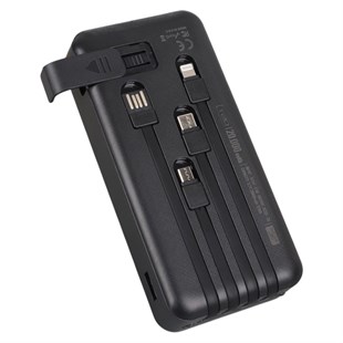 POWERWAY T20 KENDİNDEN KABLOLU DİJİTAL EKRAN 20.000 MAH SİYAH POWERBANK