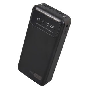 POWERWAY T20 KENDİNDEN KABLOLU DİJİTAL EKRAN 20.000 MAH SİYAH POWERBANK