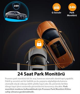 PRUVEEO D30 WI-FI 4K ARAC KAMERASI