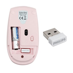 Philips SPK7398P 1600 DPI Sessiz Tıklama Pembe Kablosuz Ofis Mouse