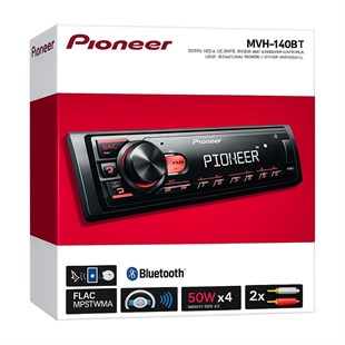 Pioneer MVH-140BT Usb Fm Aux Mp3 Bluetoothlu Mekaniksiz Oto Teyp 4x50 Watt