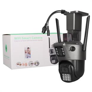 Plato PL-39050 Dual Smart Çift Kameralı Gece Görüşlü 3MP+3MP Speed Dome Wi-Fi Güvenlik Kamerası iCSee