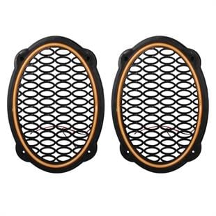 Poke PK-5052 Oval Hoparlör Kapağı Turuncu LED Sabit (2li Paket)