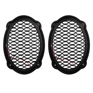 Poke PK-5052 Oval Hoparlör Kapağı Turuncu LED Sabit (2li Paket)