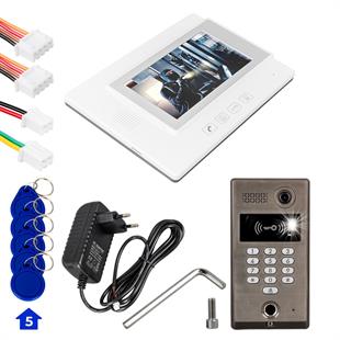 PowerMaster 773TP 1 Daire 7 NFC Şifre Girişli Görüntülü Diafon Kapı Zili Interkom Akıllı Ev Güvenliği Sistemi