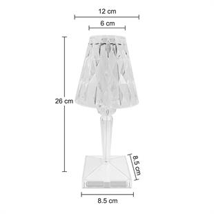 PowerMaster HA-1638 Dekoratif RGB LEDli Ambiyans Masa Gece Lambası Şarjlı Dokunmatik Tuşlu