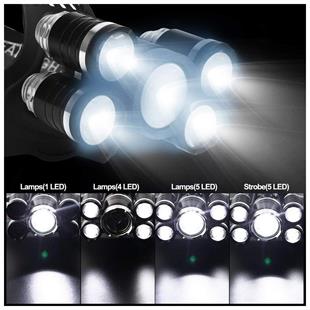 PowerMaster MX-501 5 Power Ledli Su Geçirmez 18650 Şarj Edilebilir Kafa Feneri