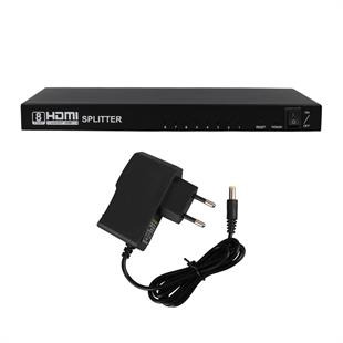 PowerMaster PM-14218 1 Giriş 8 Çıkış Port 1080P FHD HDMI Dağıtıcı Splitter (8li Çoklayıcı)