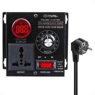 PowerMaster PM-21013 10-100V AC 4000 Watt 15A Hız Işık Kontrolü Motor Sürücü Voltaj Regülatör