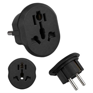 PowerMaster PM-24241 Avrupa Çıkışlı Universal Seyahat Priz Adaptörü Çoklu Fiş Giriş Tipi Uyumu