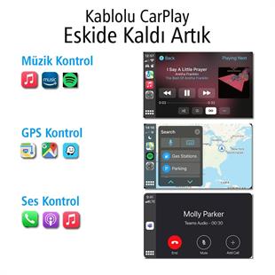 PowerMaster PM-24508 Wireless Kablosuz Apple İphone CarPlay Ekran Yansıtma (Versiyon 4.0)
