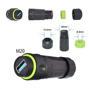 PowerMaster PM-24598 Dişi - Dişi IP68 Su Geçirmez 3.0 USB-A Konnektör