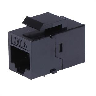 PowerMaster PM-25454 RJ45 Cat6 Dişi/Dişi 8P-8C Ara Kaplin Coupler Adaptör Siyah