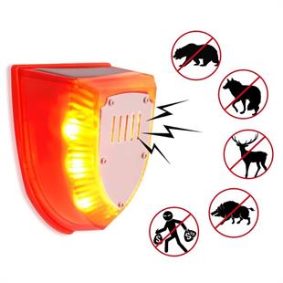 PowerMaster PM-26952 Köpek Silah Sesli Hayvan Kovucu Alarm Cihazı Sadece Gece Çalışır Solar Panelli