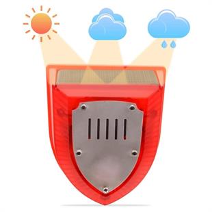 PowerMaster PM-26952 Köpek Silah Sesli Hayvan Kovucu Alarm Cihazı Sadece Gece Çalışır Solar Panelli