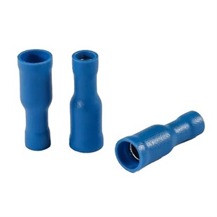 PowerMaster PM-39054 1,5-2,5MM2 Kesit 24x7x5mm Soket Mavi İzoleli Kablo Pabucu (100lü Paket)