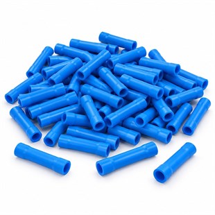 PowerMaster PM-39055 1,5-2,5mm2 Kesit 25x6x4,5mm Soket Mavi İzoleli Kablo Pabucu (100lü Paket)