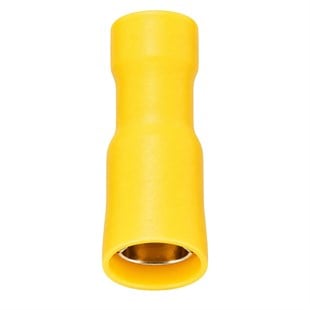 PowerMaster PM-39074 4-6mm2 Kesit 25x8x7mm Soket Sarı İzoleli Kablo Pabucu (100lü Paket)