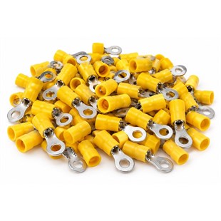 PowerMaster PM-39079 4-6mm2 Kesit 28x12x8mm Soket Sarı İzoleli Kablo Pabucu (100lü Paket)