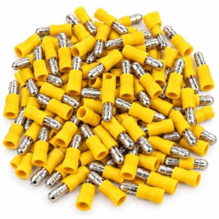 PowerMaster PM-39082 4-6mm2 Kesit 25x7x5mm Soket Sarı İzoleli Kablo Pabucu (100lü Paket)