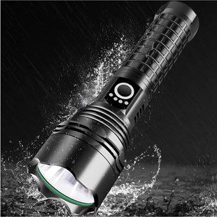 Powermaster RELAX-30 Taktik Şarjlı El Feneri Type-C 5000mAh Bataryalı Ultra Güçlü