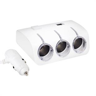 PowerMaster PM-18952 12V/24V Uyumlu 3lü Oto Çakmak Çoklayıcı ve 2li USB Şarj Cihazı