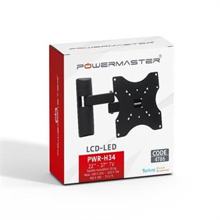 Powermaster 22-37 Çift Kollu Kilitli Hareketli Duvar Askı Aparatı PWR-H34