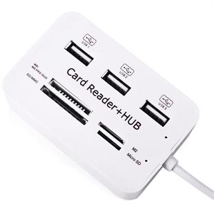 Powermaster 3 Port 2.0 Usb Çoklayıcı Hub + 4 Slot Kart Okuyucu PM-6052