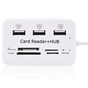 Powermaster 3 Port 2.0 Usb Çoklayıcı Hub + 4 Slot Kart Okuyucu PM-6052