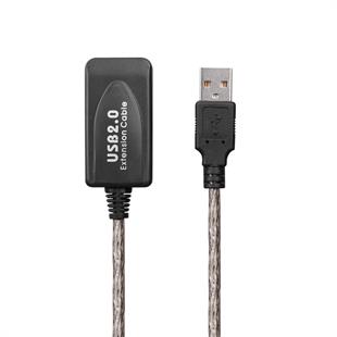 Powermaster PM-4952 30 Metre Şeffaf Korumalı USB 2.0 Uzatma Kablosu