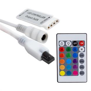 Powermaster PM-4615 5-12-24 Volt 3x2 Amper Mini 24 Tuşlu Led RGB Kontrol Cihazı