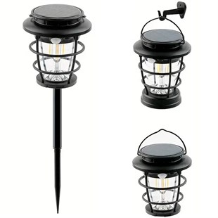 Powermaster HOP-8818 Sensörlü Taşınabilir Şarjlı + Solar Panelli 4 Çalışma Modlu Beyaz-Günışığı Işık Bahçe-Kamp Lambası