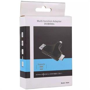 Powermaster Mini DP+DP+HDMI To HDMI 4K Çevirici