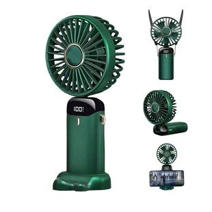 Powermaster PM-25103 Yeşil Kokulu Oynar Başlıklı Taşınabilir Fan Vantilatör