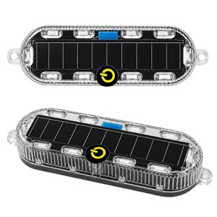 Powermaster PM-25928 Güneş Enerjili Çok Renkli LED Flaşörlü İkaz Lambası Su Geçirmez