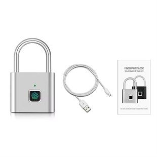 Powermaster PM-26729 Anahtarsız Şarjlı Parmak İzi Güvenlik Kilidi Asma Kilit