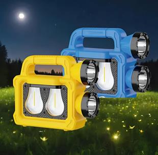 Powermaster PM-26930 Solar Panelli 6 Işık Modlu Powerbank Özellikli 2400mAh Type C Giriş 5V Led Kamp Feneri