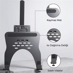 Powermaster PM-27096 Profesyonel Amortisörlü 2si 1 Arada Laptop ve Monitör Standı