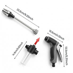 Powermaster PM-29663 Yüksek Basınçlı Uzun Çubuklu Araç Yıkama ve Sulama Seti