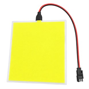 Powermaster PM-37725 100x100mm Elektrominesans (EL) 3V Led Panel Sarı Aydınlatmalı Esnek Yapı