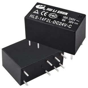 Powermaster PM-38756 HLS-14F2L-DC24V-C 24V DC 16A 240VAC 8 Pin PCB Güç Rölesi