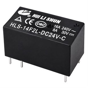 Powermaster PM-38756 HLS-14F2L-DC24V-C 24V DC 16A 240VAC 8 Pin PCB Güç Rölesi
