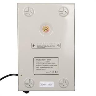 Powermaster SLIM-2000 Otomatik 2000VA Kombi Voltaj Regülatörü (İngiliz Fişli ve Evrensel Çoklu Soketli)