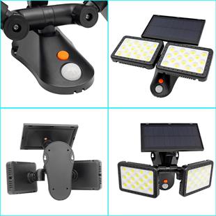 Powermaster Sensörlü 36 Cob Ledli Solar Aydınlatmalı Duvar Lambası W770B