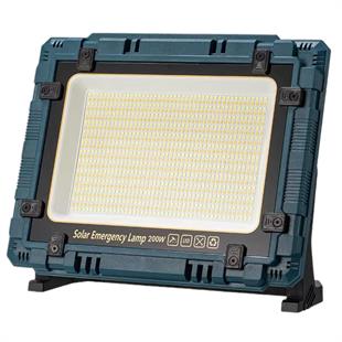 Powermaster W8109-1 Şarjlı Powerbank Özellikli 200W Günışığı/Beyaz Renk Solar Aydınlatma Acil Durum / Kamp Lambası