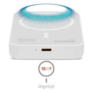 Powerway 5.000mAh PD15W Magsafe Kablosuz Wireless Taşınabilir Şarj Cihazı Beyaz Powerbank TXM5