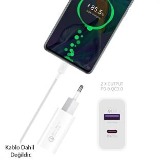 Powerway HW25 Usb 3.0 / Type-C 25W 3.0 A Hızlı Şarj Aleti Başlığı PD25W