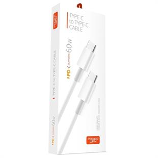 Powerway PD60 TYPE-C TO TYPE-C 60W 1 Metre Hızlı Şarj ve Data Kablosu
