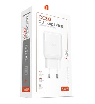 Powerway QC3 3 Amper 18W Tüm Telefonlarla Uyumlu USB Hızlı Şarj Adaptörü