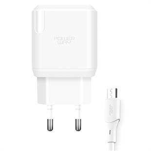 Powerway QCM30 18W Hızlı Şarj Adaptörü + Micro USB Kablo Seti